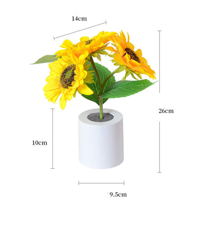 Vase de tournesols lumineux