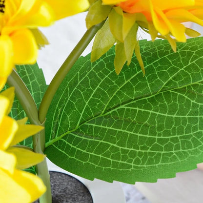 Vaso di girasoli luminosi